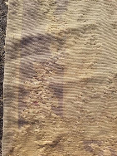 Distressed Vintage traditionelle Handarbeit Wolle mehrfarbig Aubusson 135x71cm - Bild 9 von 12