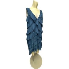 Ann Taylor chiffon/stretch Teel tiered cocktail party dress Size 12 Prime Cond