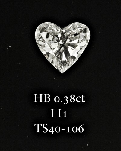 Loose Heart Diamond 0.38 Ct H I1 Natural Solitaire Engagement Birthday Ring - Picture 11 of 12