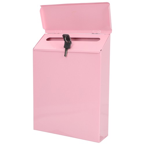 Mailbox with Lock Wall-mount Mailboxes Tin Slit Mounted Office Small outside