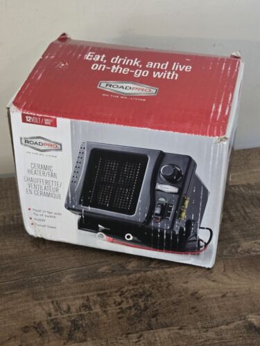 RoadPro 12 Volt direkter Anschluss Keramik Heizung/Ventilator mit drehbarem Sockel RPSL-681
