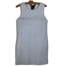 Vintage J CREW Cotton Sleeveless Summer Dress ~Blue Striped Pockets SIZE 6