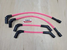 Ton's Spark plug wires 8mm Hot Pink Silicone 2018+ Harley FX Softail 2024+ RG RK