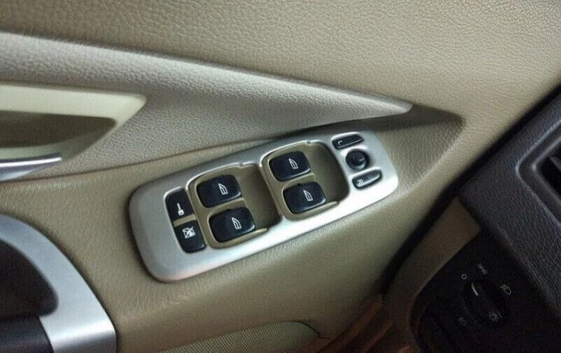 Отделка панели замка подъема окна матовое серебристое стальное стекло для Volvo XC90 2003-2014 - Изображение 3 из 4