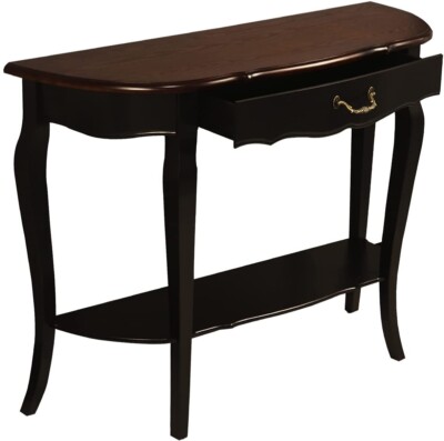 Wood Console Sofa Entry Table with Drawer & Shelf for Living Room Hallway Foyer 