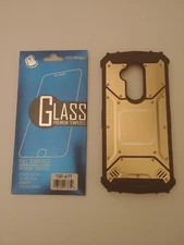 TJS Revvl 2 Plus Case Military Shockproof w/Tempered Glass 