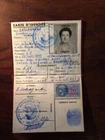 1952 IDENTITY CARD NATIONAL SECURITY HIGH PYRENEES EO