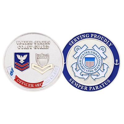 COAST GUARD PETTY OFFICER  E5 PO 2ND SECOND CLASS 1.75'' CHALLENGE COIN