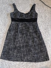 VINTAGE NWT Y2K GUESS Tweed Black Multi Overall Dress Sz 3 RARE