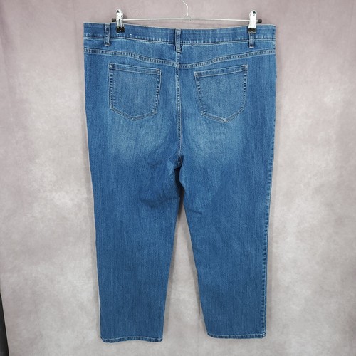 Jeans CJ Banks donna 20W più blu gamba dritta vita lavaggio medio 42x30 - Foto 5 di 16