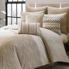 Kas Room Amara Euro Pillow Sham Shams European Light Gold Beige Dorm Set of 2