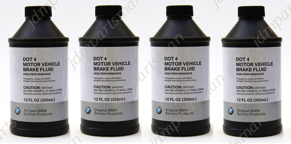 GENUINE for BMW DOT4 Brake Fluid - 355mL 12FL OZ 81220142156 ( 4 