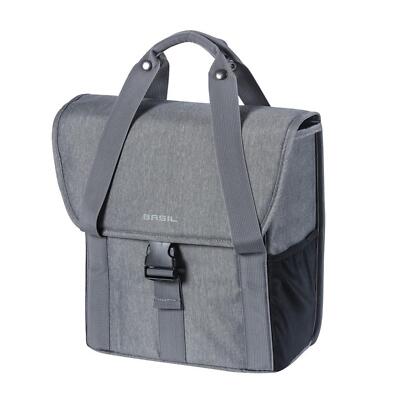 Basil Fahrrad Einzeltasche Go Single Grau 33x17x41cm 16 Liter MIK RackTime