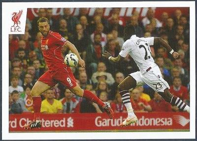 PANINI LIVERPOOL STICKER - 2014/15 - #040 - RICKIE LAMBERT VERSUCHT DEN BALL ZU KONTROLLIEREN