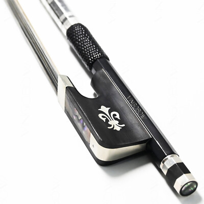 4/4 Viola Bow Advanced Carbon Bow Black White Hair Mixed 104MB *Ship from USA*