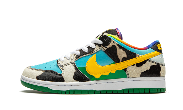 Nike SB Dunk Low Ben & Jerry's Chunky Dunky Skating Shoe for Men, Size 9.5 - White/Lagoon Pulse 