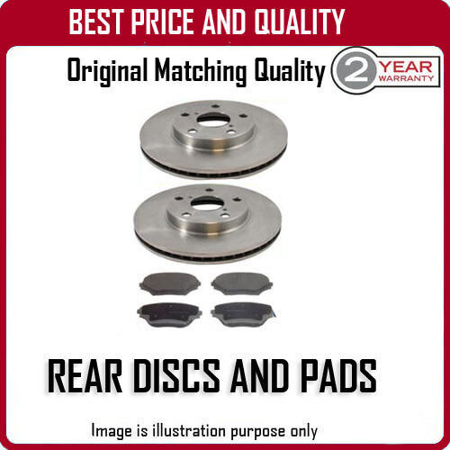 REAR DISCS AND PADS FOR DAIHATSU APPLAUSE 1.6XI 1/1990-1/1996 - Picture 1 of 1