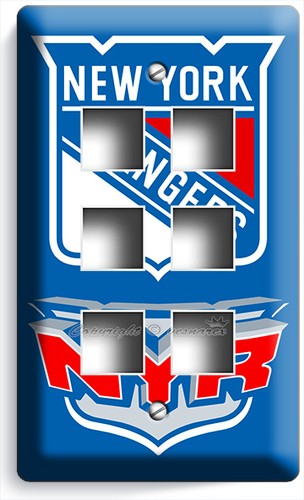 NYR NEW YORK RANGERS EQUIPO DE HOCKEY INTERRUPTOR DE LUZ PLACAS DE PARED HOMBRE CUEVA HD ARTE - Imagen 13 de 30