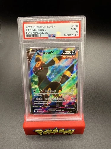 Pokémon Umbreon V (Full Art) 188/203 SWSH07: Evolving Skies Holo PSA 9