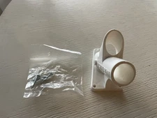 NEW Flag Pole Holder / Wall Mount / 2-Position / Made in USA, White Plastic