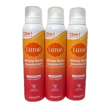 Lume 3 Pack Whole Body Deodorant Clean Tangerine 3.6oz Aluminum Free