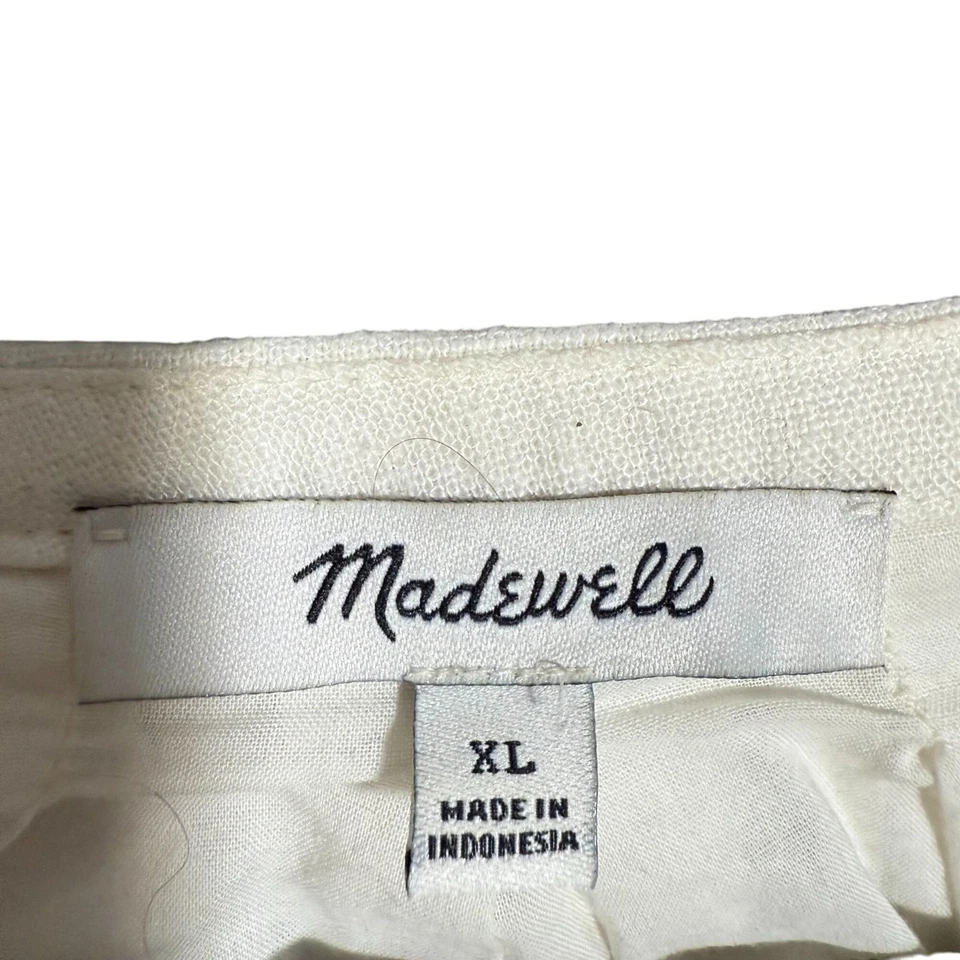 Vestido recto Madewell borla sauce bordado vista al sol para mujer talla XL blanco Foto 3 de 4