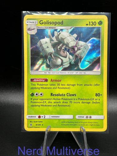 GOLISOPOD 9/145 HOLO RARE GUARDIANS RISING POKEMON NM/M