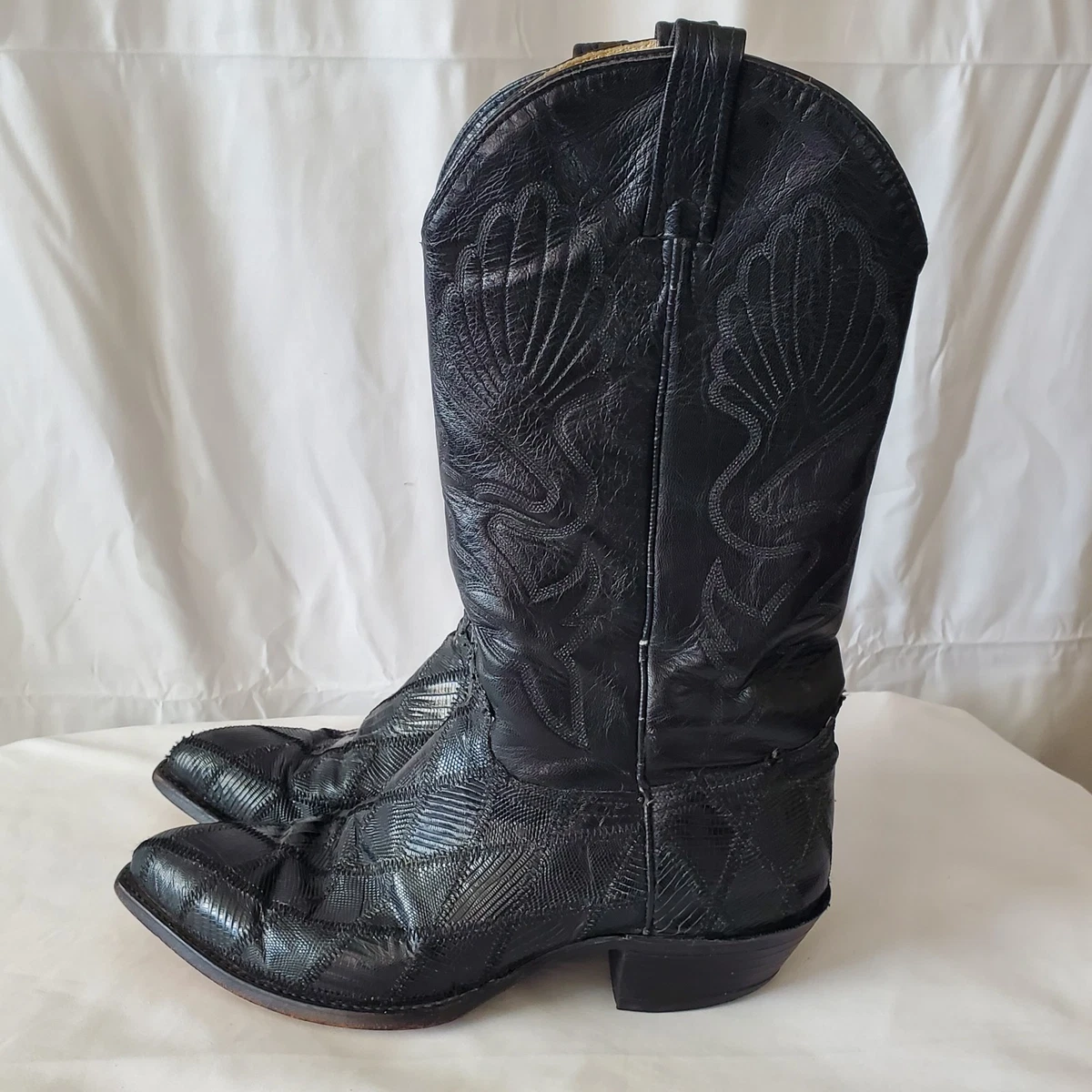Bottes En Peau De Cobra J. Chisholm Homme - Taille US 9D - Fabriquées Aux USA
