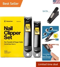 Luxury Stainless Steel Nail Clippers Set - Perfect for Thick Toenails & Fingers