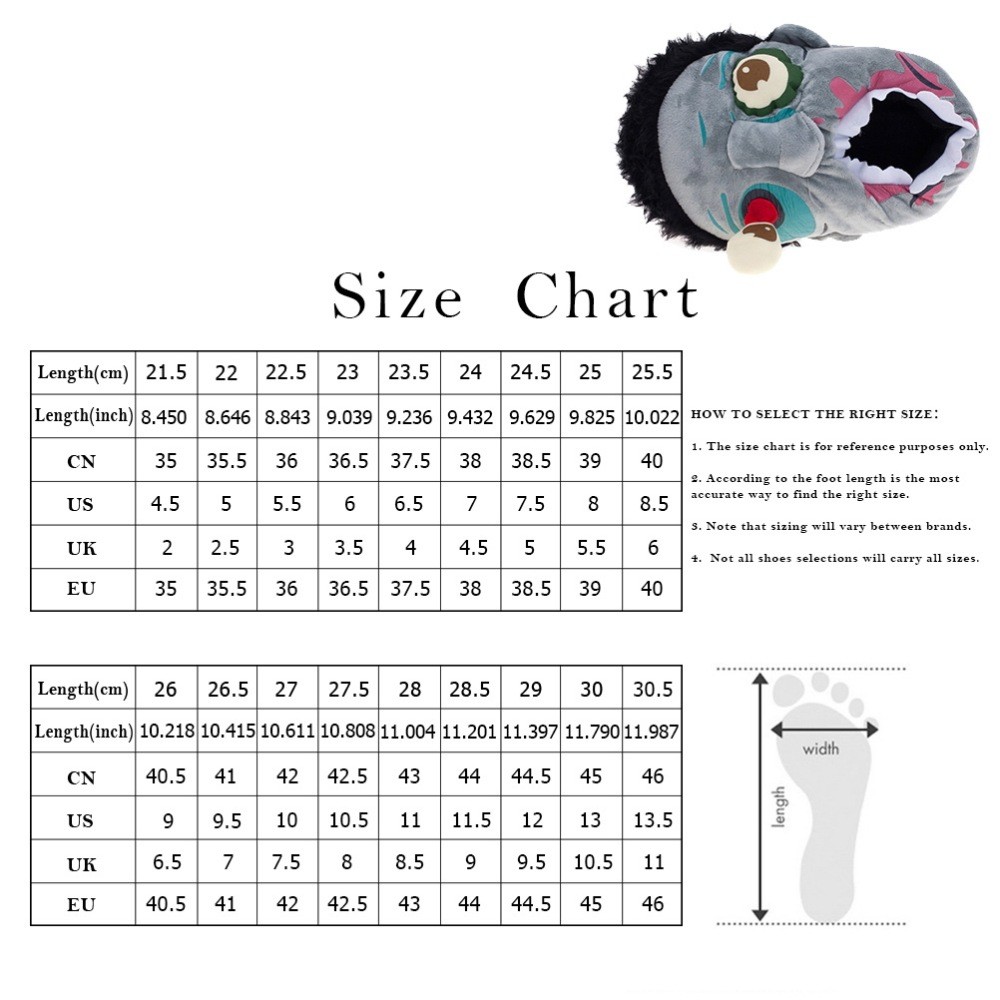 APL Pantofole in cotone dei cartoni animati pantofole di Halloween cotone pantofole zombie