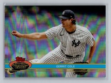2021 Stadium Club #11 Gerrit Cole 1991 Design Variation Rainbow Foil Refractor