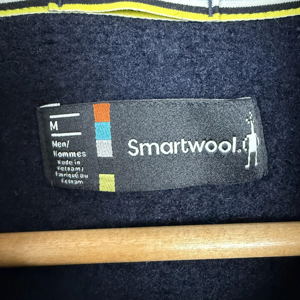 Smartwool Sweater Mens Medium Gray Wool Blend Hudson Trail Fleece Half Zip M - Image 2 of 4