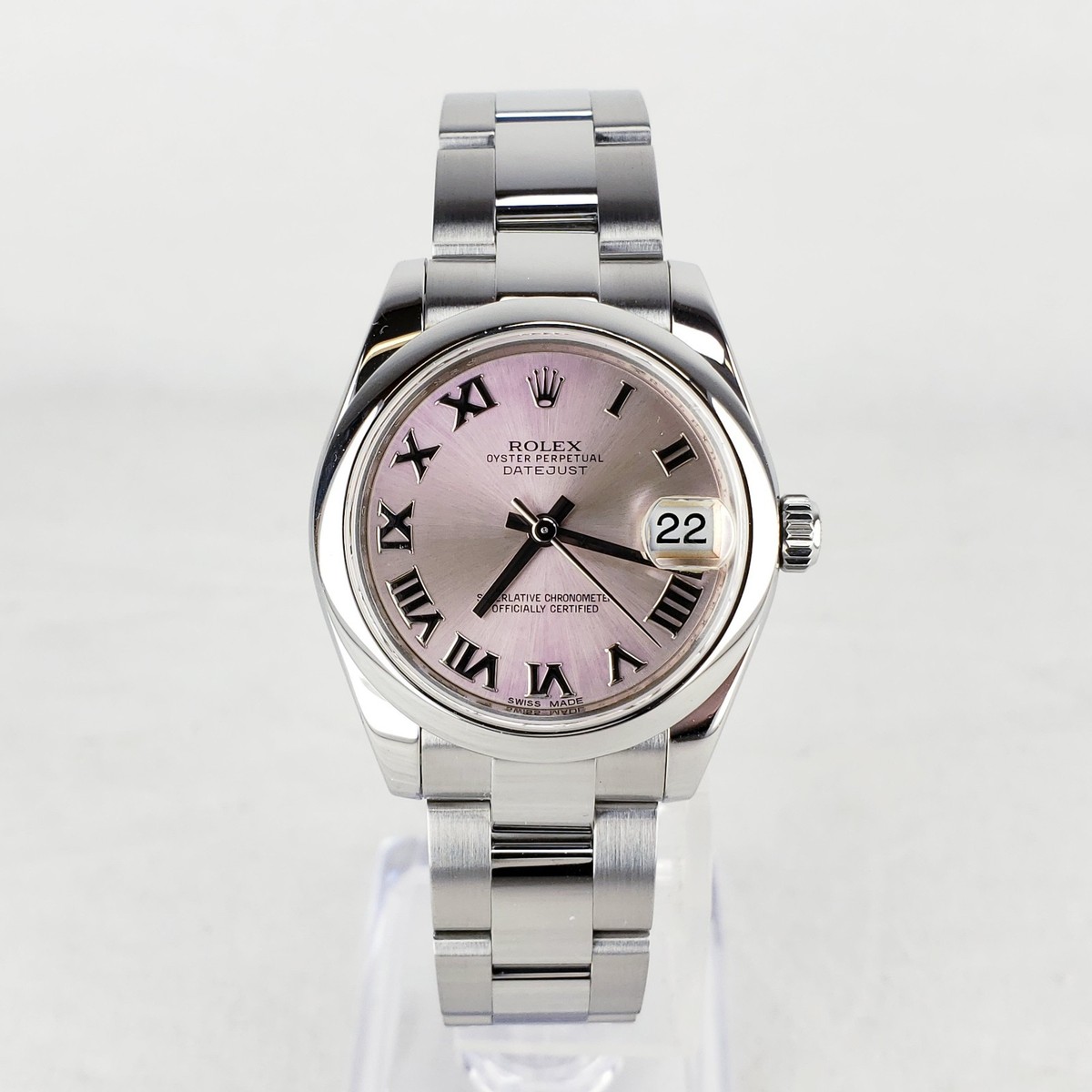 Rolex Datejust 31 Stainless Steel W/ Roman Numeral Pink Dial 178240