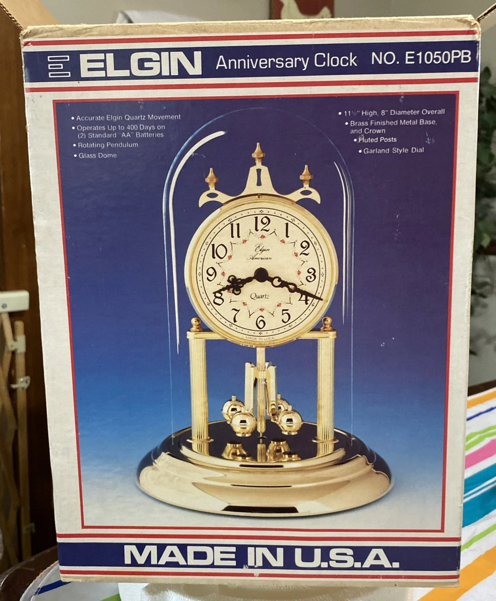 Vintage Anniversary Clock Indiana Collectible Shelf, Mantel Clocks