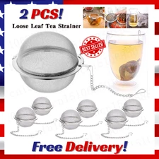 2PCS Stainless Steel Mesh Tea Infuser, 2.1 Inch Tea Ball, Strainer Tea Diffuser,