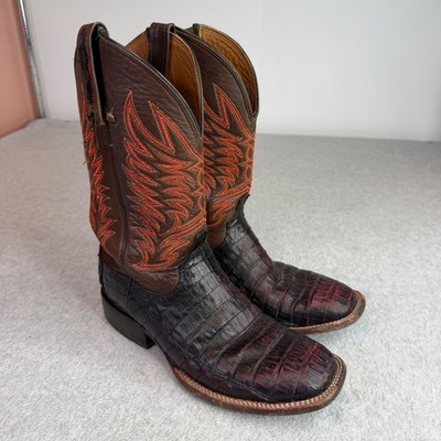 Lucchese Classic men\'s sz 8.5D black cherry leather round toe Western Boots. Gre Lucchese Cowboy Boots Mens Size 8.5 D Black Cherry Gavin  main image 2