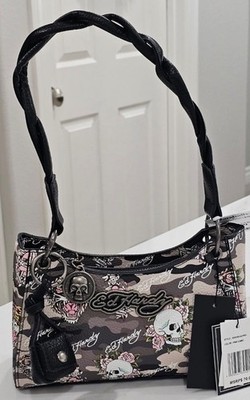 Ed Hardy Pink /Grey Camo Tattoo Flash Hand Bag Y2K | eBay