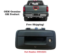 OEM 2016-2018 GMC Sierra 2500HD 3500HD Black Tailgate Handle W Camera Hole