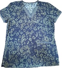 Koi Next Gen Women's Floral Scrub Top Green Black Medical Size M