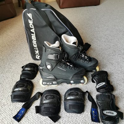 Salomon Street ST JR JUNIOR Inline Rollerblade Skates UK 2,5 + Guards & Tasche
