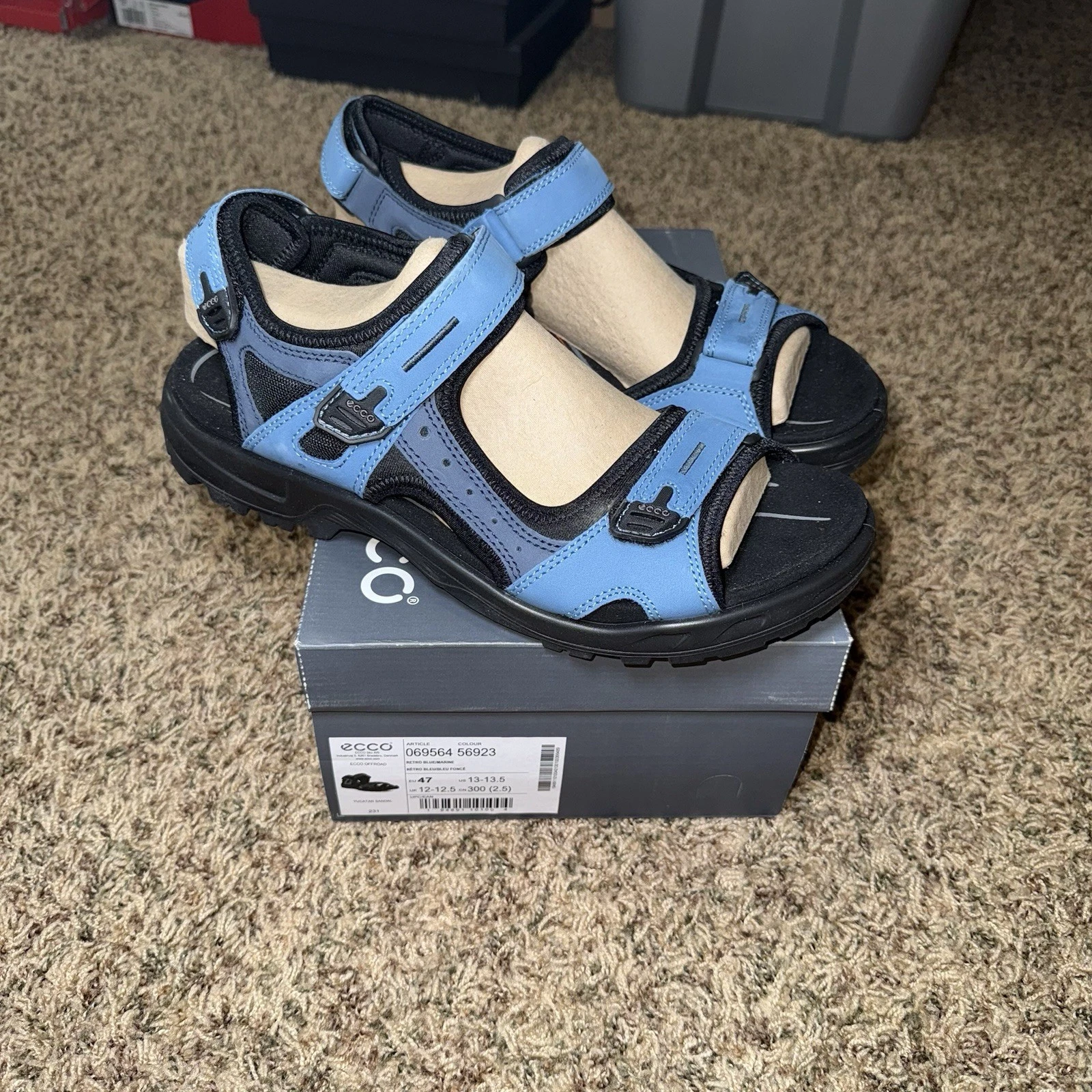 Ecco Offroad Yucatan Sandalo Retro Blu Marino Uomo Taglia EU 47 US 13 13 5 Prova