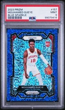 Mouhamed Gueye 2023-24 Panini Prizm Blue Sparkle Rookie #131/144 PSA 9 #157