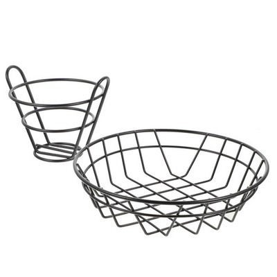 2pcs hohlen Chips Korb Fried Food Halter Restaurant Snack Tischgeschirr