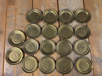 Vintage kleine Teller Untersetzer Messing 10 bis 11 cm 2,15 Kilo