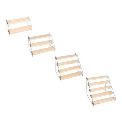 Holz Aufsteller Acryl Stufen Aufsteller Erhöhung für Schmuck Desserts Figuren