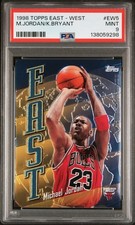 1998 TOPPS EAST - WEST #EW5 KOBE BRYANT/MICHAEL JORDAN PSA 9