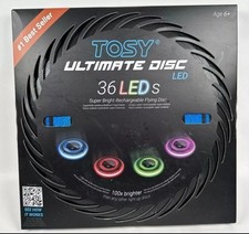 TOSY 36 LED Flying Disc HIGH Bright Smart Auto Light Up Rechargeable Waterproof