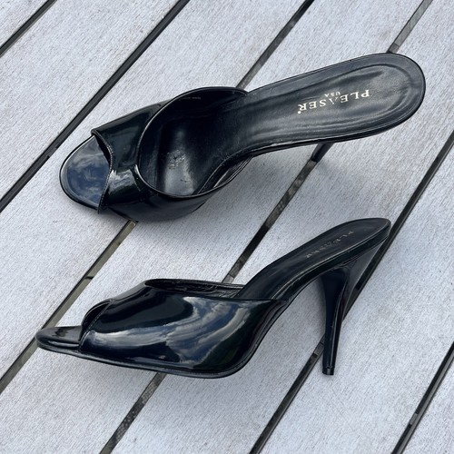 Pleaser Slipper Peeptoe Pantoletten hohe 5-Zoll-Absätze Damen Seduce101 – Größe 14