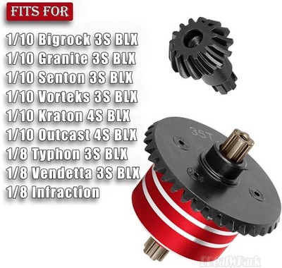 Speed Up 35T Front Rear Differential &Red- (35t Speed Up Differential)