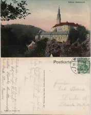 Weesenstein (Müglitz) Schloss Weesenstein (Castle) farbige Ansicht 1912/1911